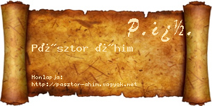 Pásztor Áhim névjegykártya